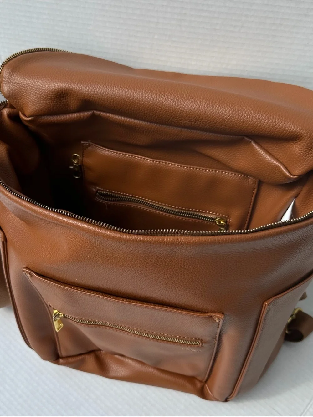 Fawn Design Brown Leather Baby Bag